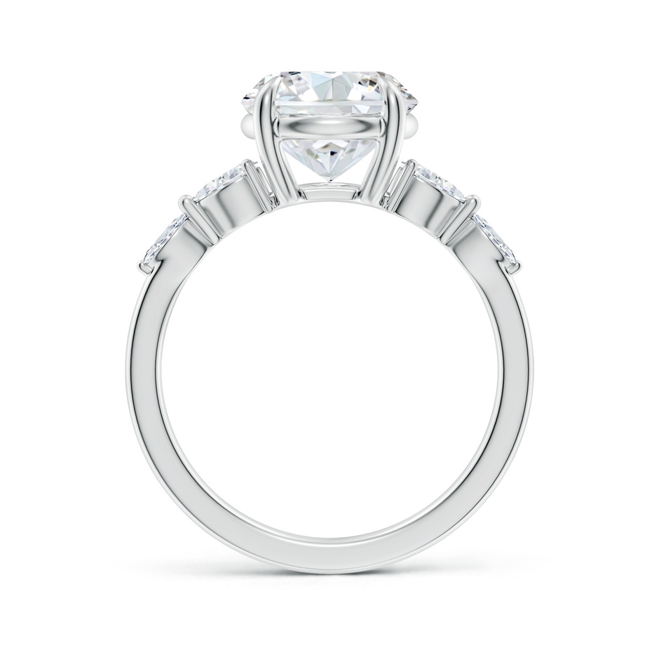 9.2mm GVS2 Round Diamond Side Stone Engagement Ring in P950 Platinum side 199