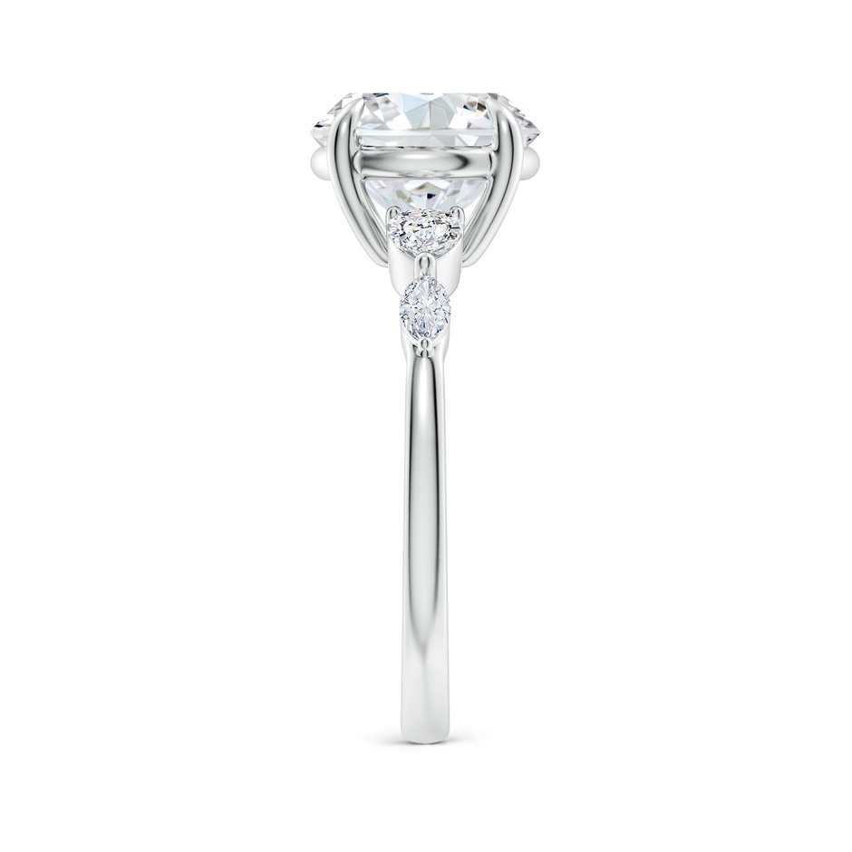 9.2mm GVS2 Round Diamond Side Stone Engagement Ring in P950 Platinum side 299