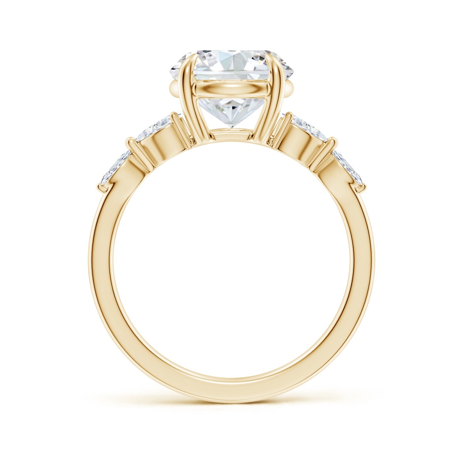 9.2mm GVS2 Round Diamond Side Stone Engagement Ring in Yellow Gold side 199