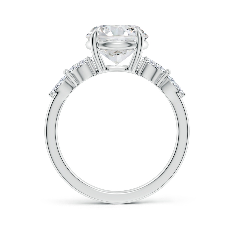 9.2mm HSI2 Round Diamond Side Stone Engagement Ring in P950 Platinum side 199