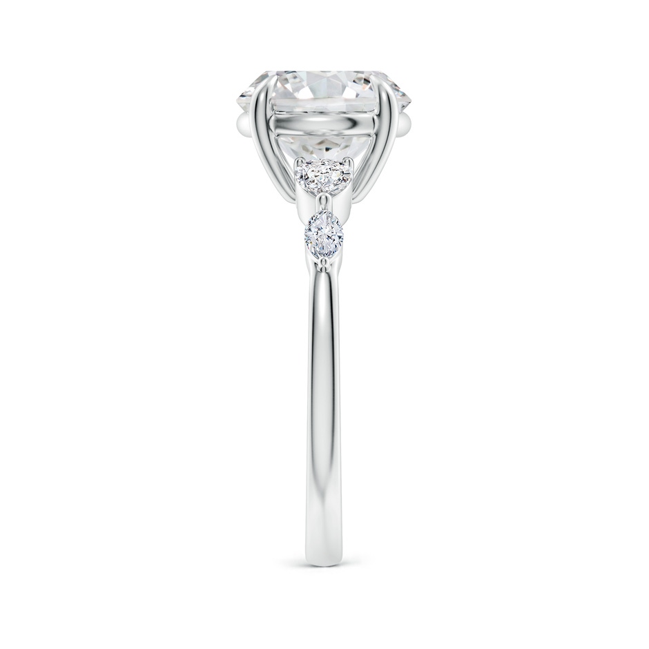 9.2mm HSI2 Round Diamond Side Stone Engagement Ring in P950 Platinum side 299