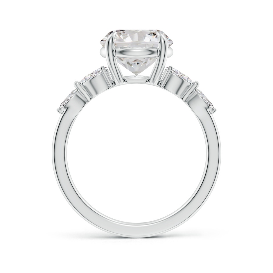 9.2mm IJI1I2 Round Diamond Side Stone Engagement Ring in White Gold side 199