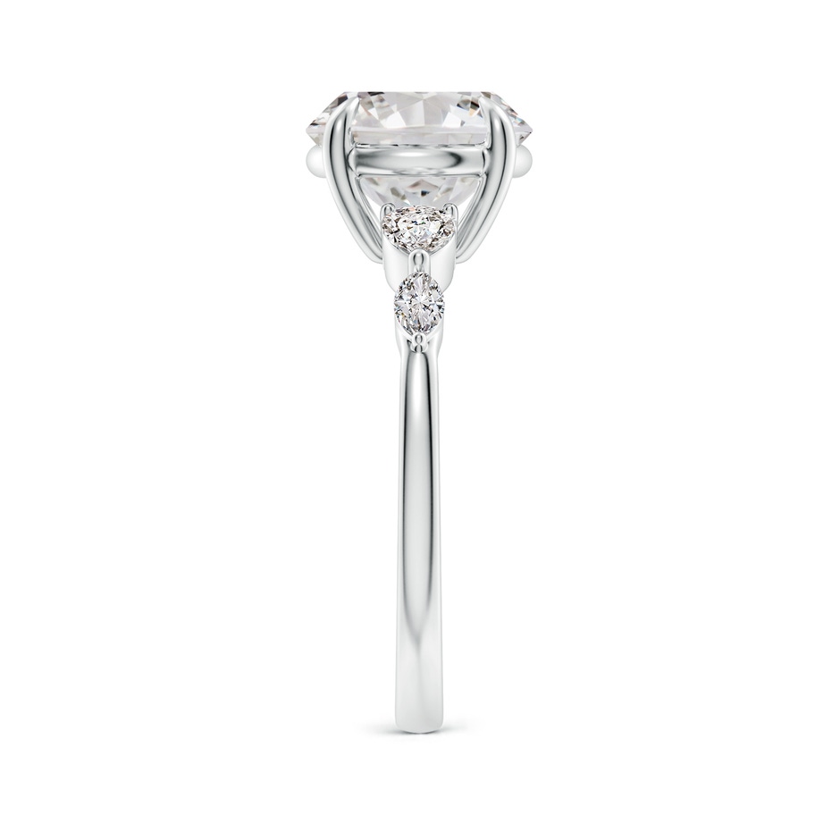 9.2mm IJI1I2 Round Diamond Side Stone Engagement Ring in White Gold side 299