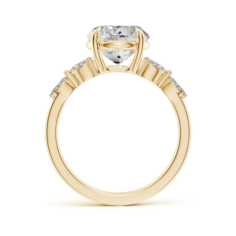 9.2mm KI3 Round Diamond Side Stone Engagement Ring in 18K Yellow Gold side 199