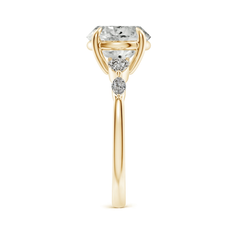 9.2mm KI3 Round Diamond Side Stone Engagement Ring in 18K Yellow Gold side 299