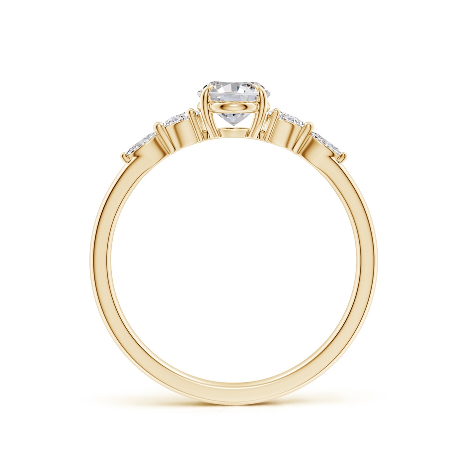 7x5mm IJI1I2 Oval Diamond Side Stone Engagement Ring in Yellow Gold side 199