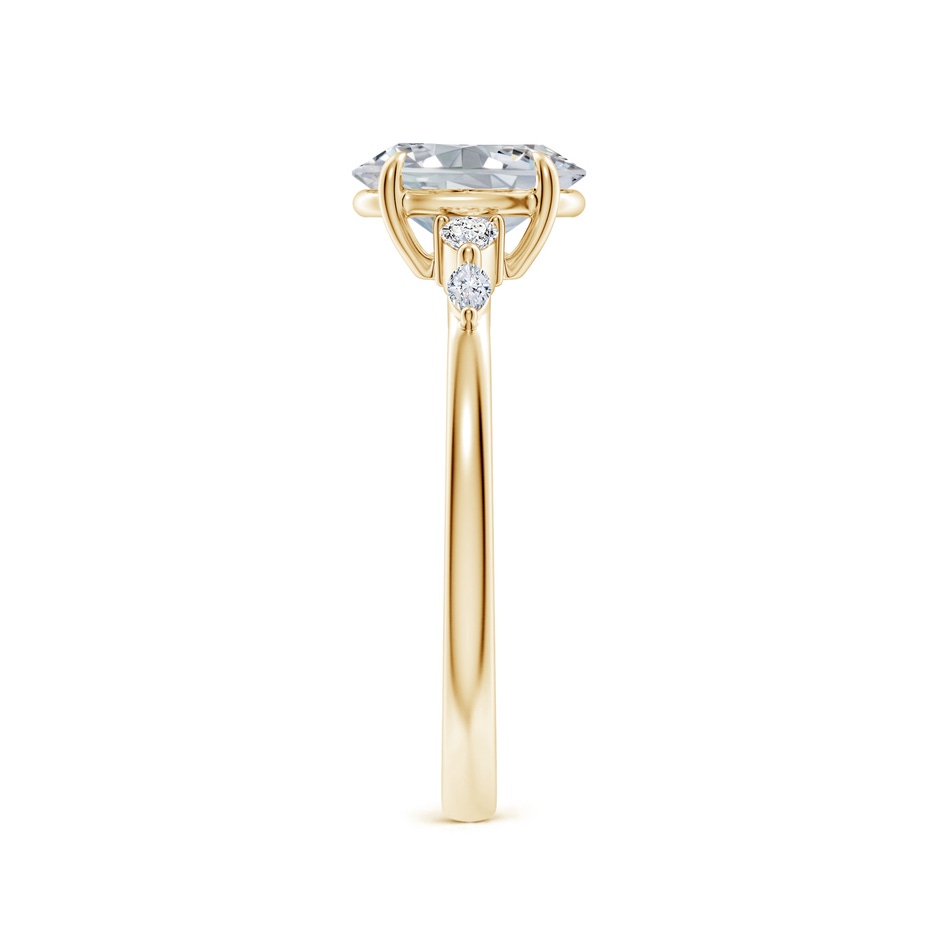 8x6mm HSI2 Oval Diamond Side Stone Engagement Ring in Yellow Gold side 299