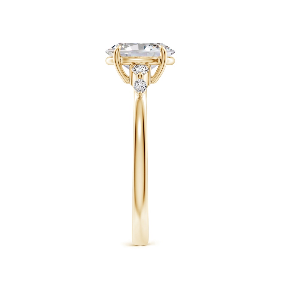 8x6mm IJI1I2 Oval Diamond Side Stone Engagement Ring in Yellow Gold side 299