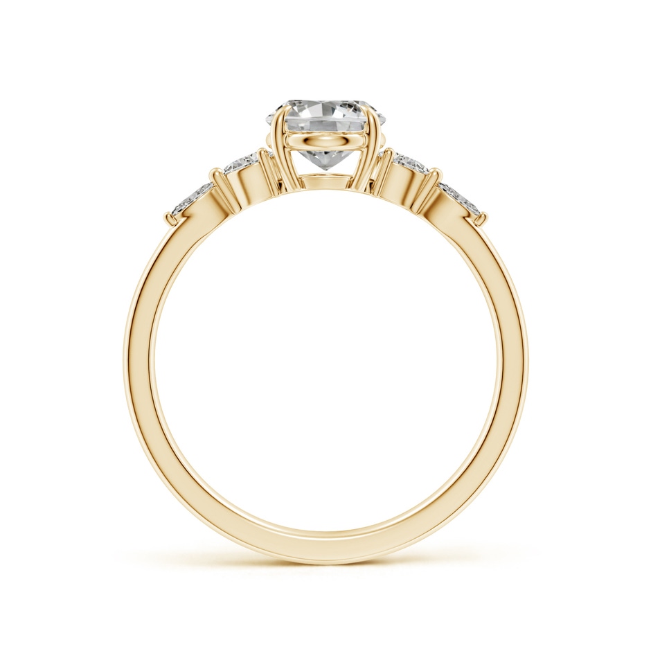 8x6mm KI3 Oval Diamond Side Stone Engagement Ring in Yellow Gold side 199