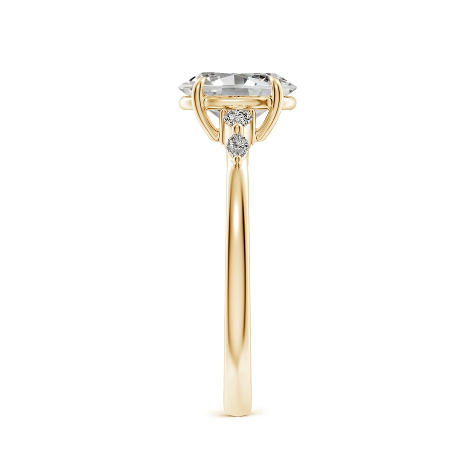 8x6mm KI3 Oval Diamond Side Stone Engagement Ring in Yellow Gold side 299
