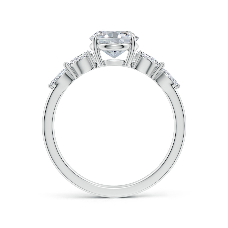 9x7mm HSI2 Oval Diamond Side Stone Engagement Ring in P950 Platinum side 199