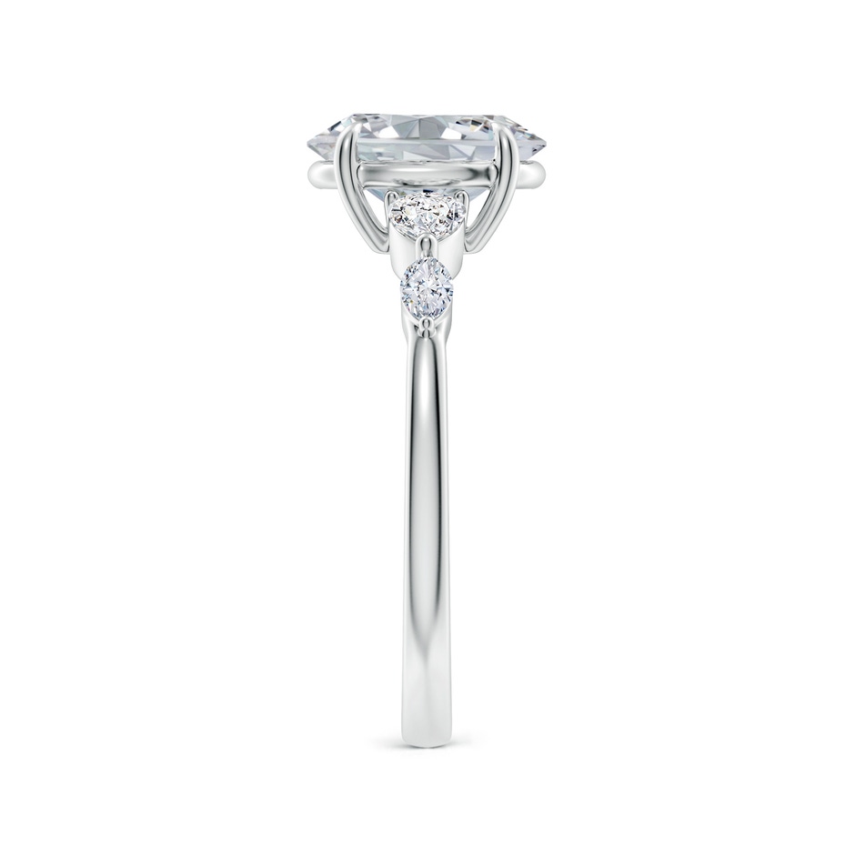 9x7mm HSI2 Oval Diamond Side Stone Engagement Ring in P950 Platinum side 299