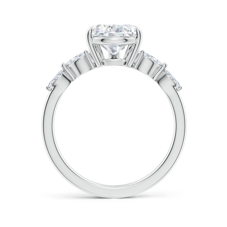10x8mm GVS2 Pear-Shaped Diamond Side Stone Engagement Ring in P950 Platinum side 199