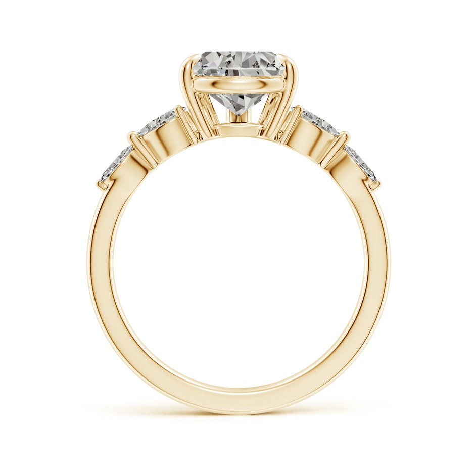 10x8mm KI3 Pear-Shaped Diamond Side Stone Engagement Ring in Yellow Gold side 199