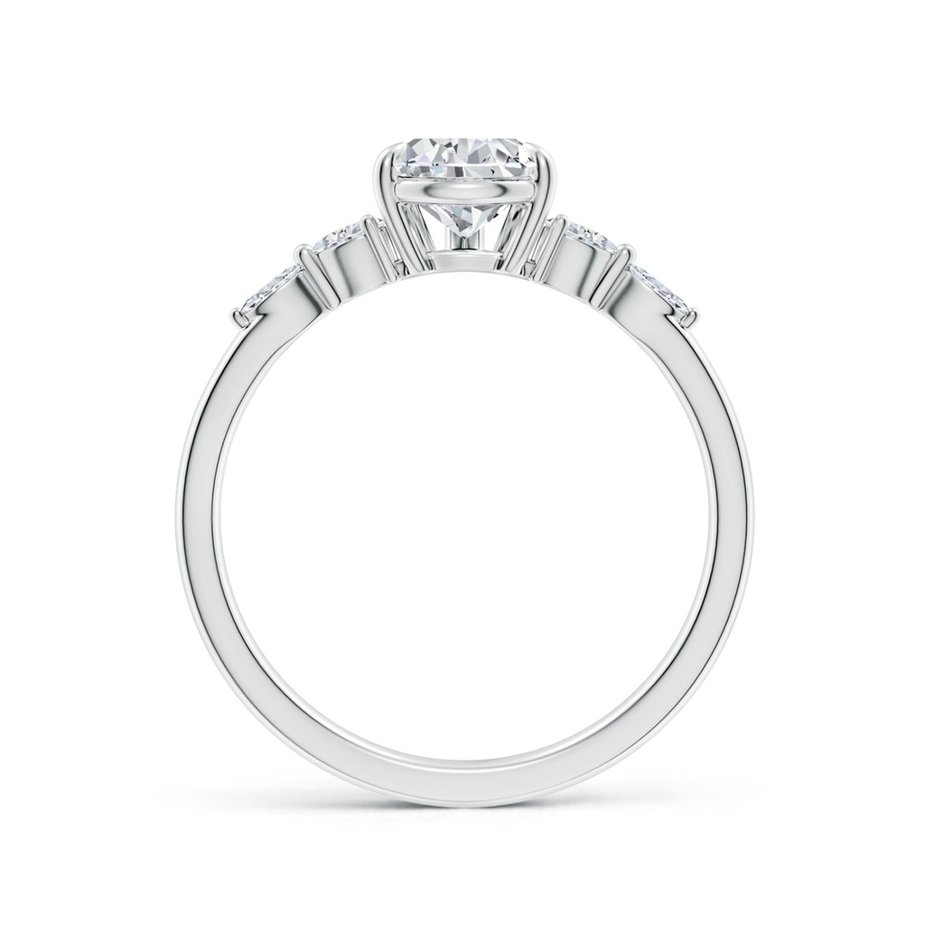 7.7x5.7mm HSI2 Pear-Shaped Diamond Side Stone Engagement Ring in White Gold - side 199