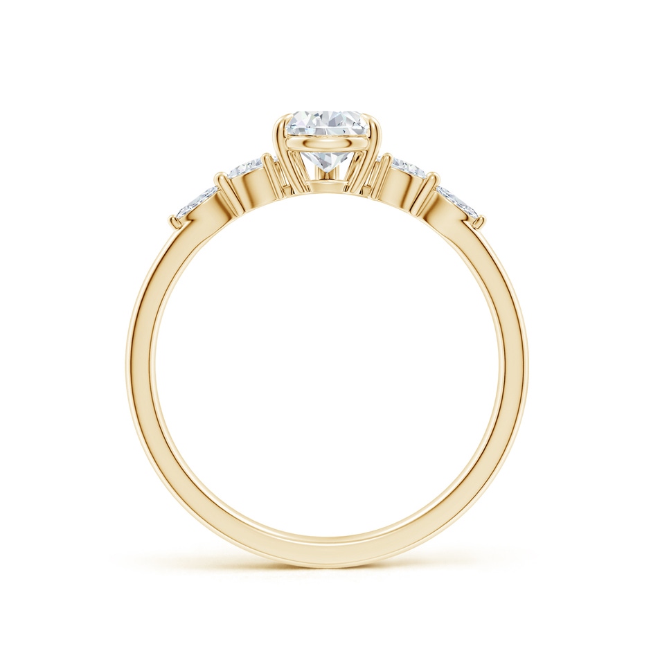 7x5mm GVS2 Pear-Shaped Diamond Side Stone Engagement Ring in Yellow Gold side 199