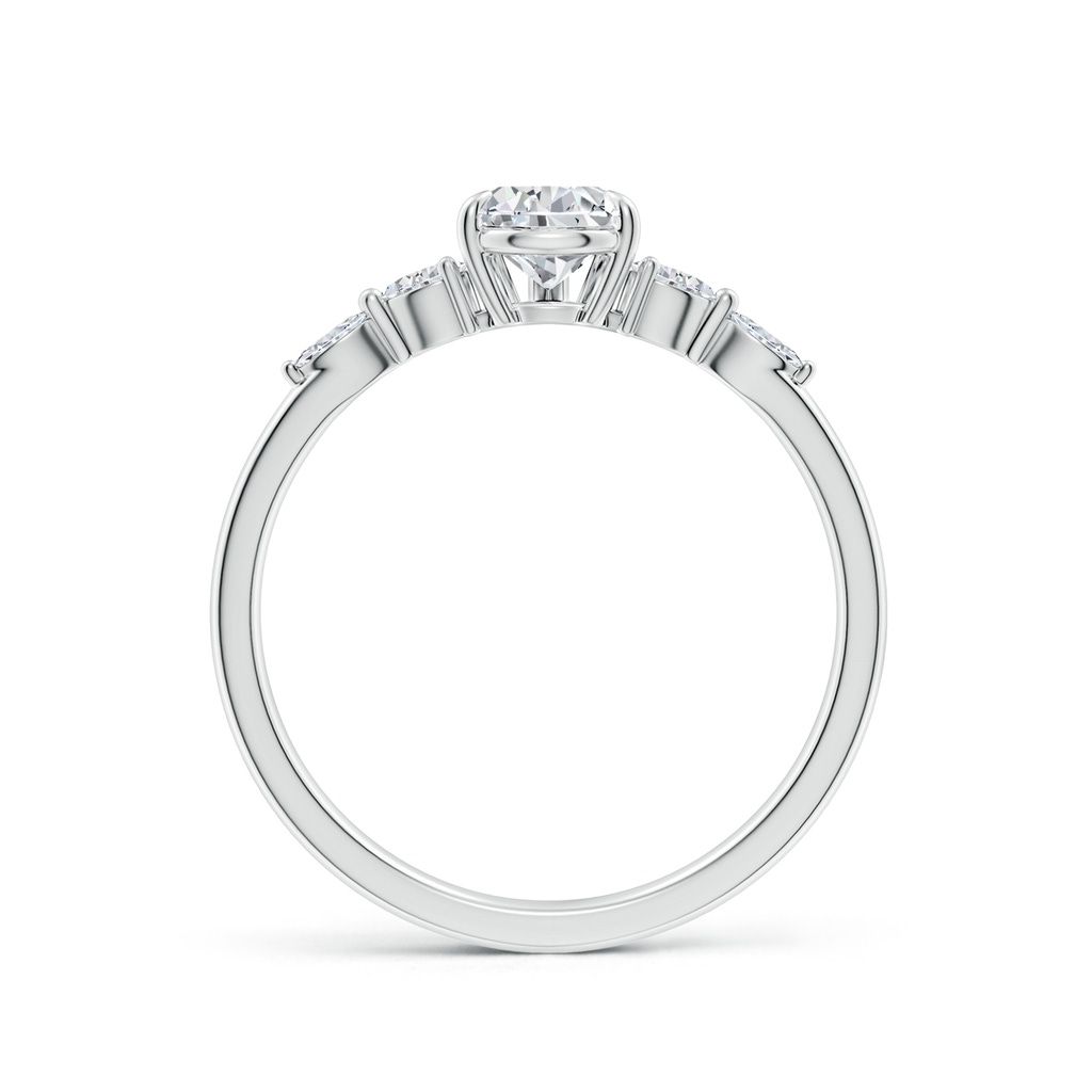 7x5mm HSI2 Pear-Shaped Diamond Side Stone Engagement Ring in White Gold - side 199