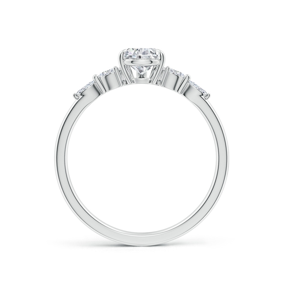 7x5mm HSI2 Pear-Shaped Diamond Side Stone Engagement Ring in White Gold side 199