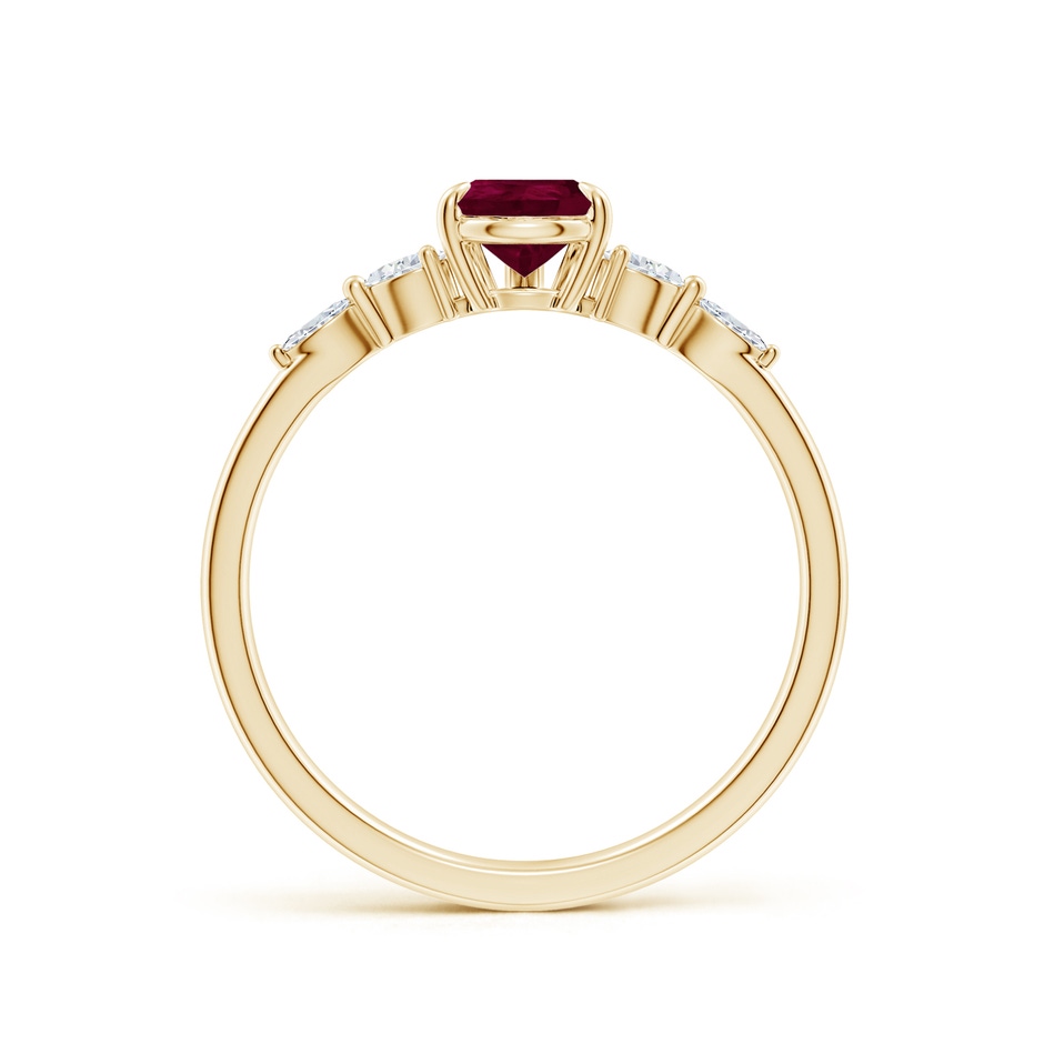 7x5mm A Pear-Shaped Ruby Side Stone Engagement Ring in Yellow Gold side 199