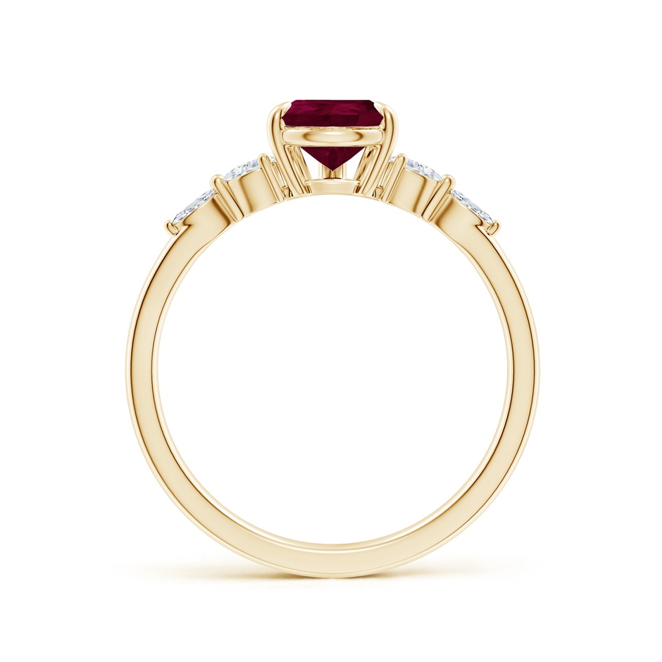 8x6mm A Pear-Shaped Ruby Side Stone Engagement Ring in Yellow Gold side 199