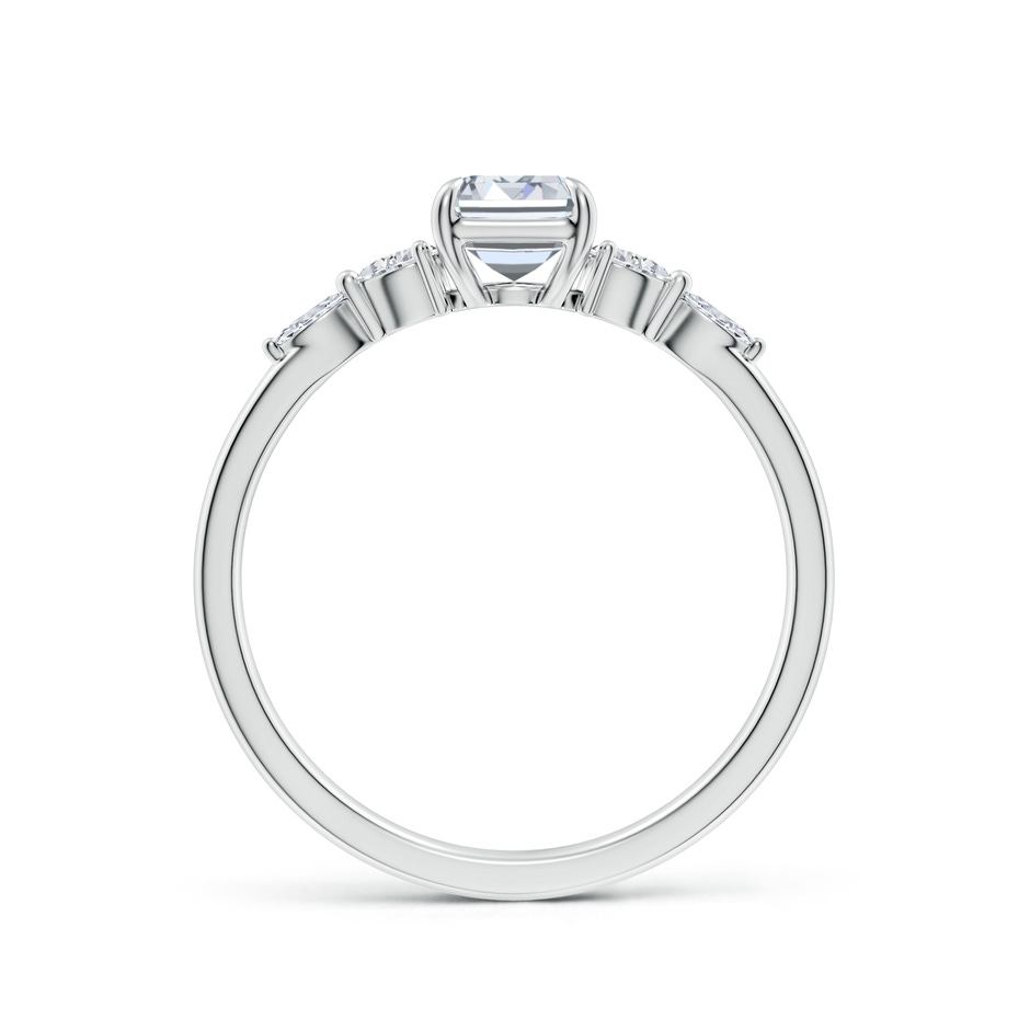 7x5mm HSI2 Emerald-Cut Diamond Side Stone Engagement Ring in White Gold side 199