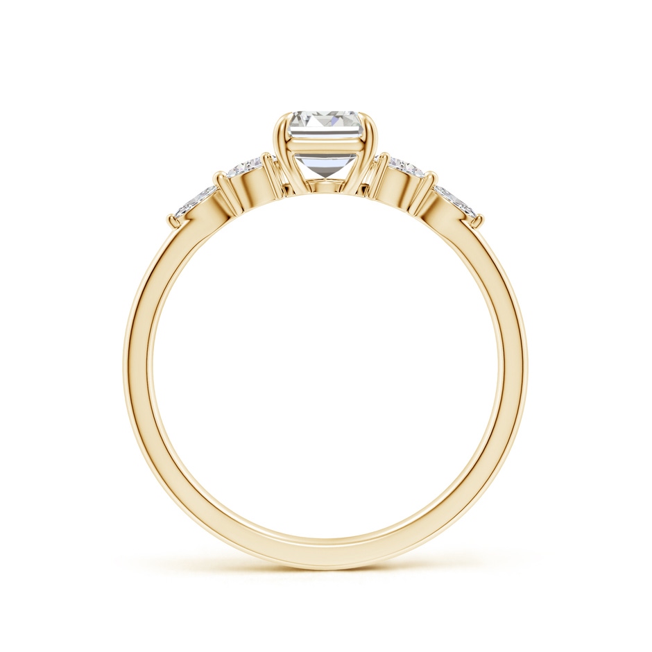 7x5mm IJI1I2 Emerald-Cut Diamond Side Stone Engagement Ring in Yellow Gold side 199