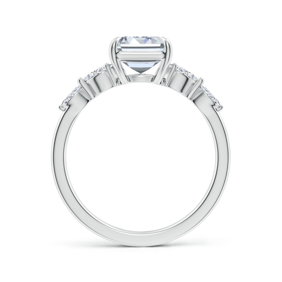 8.5x6.5mm HSI2 Emerald-Cut Diamond Side Stone Engagement Ring in White Gold side 199