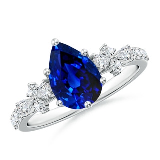 Pear Lab-Grown Lab Grown Blue Sapphire