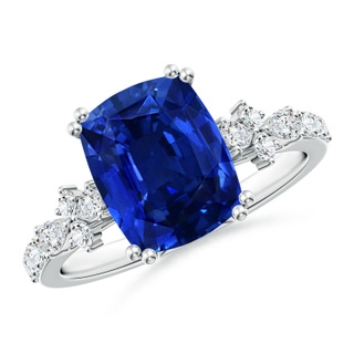 Cushion Rectangular Lab-Grown Lab Grown Blue Sapphire