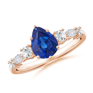 Pear AAA Blue Sapphire