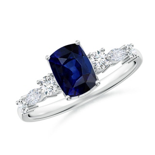 Cushion Rectangular AAA Blue Sapphire