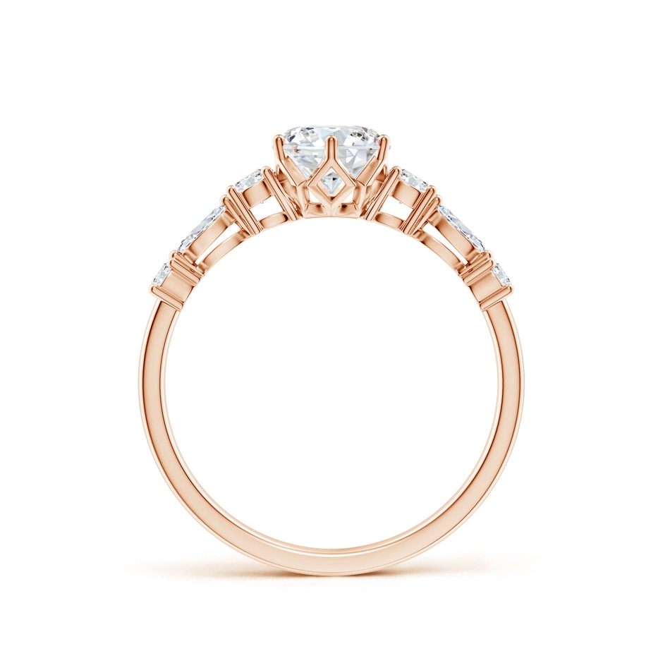 5.9mm GVS2 Classic Round Diamond Side Stone Engagement Ring in Rose Gold side 199