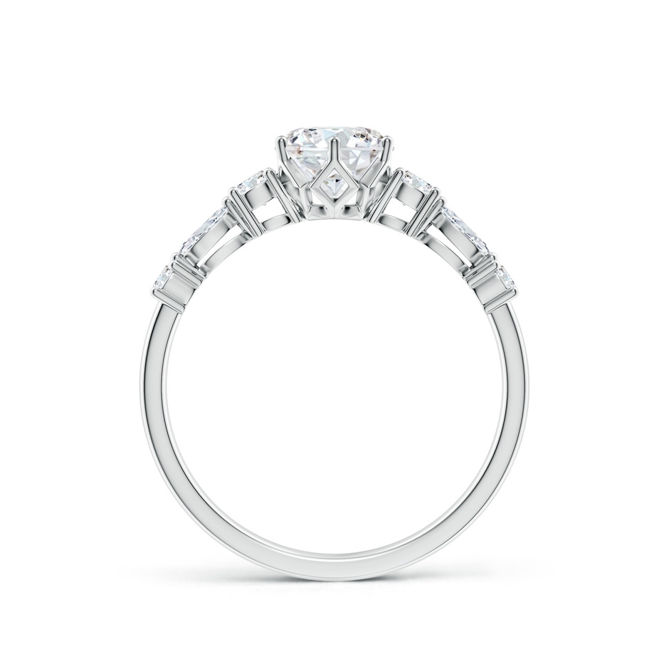 5.9mm GVS2 Classic Round Diamond Side Stone Engagement Ring in White Gold side 199