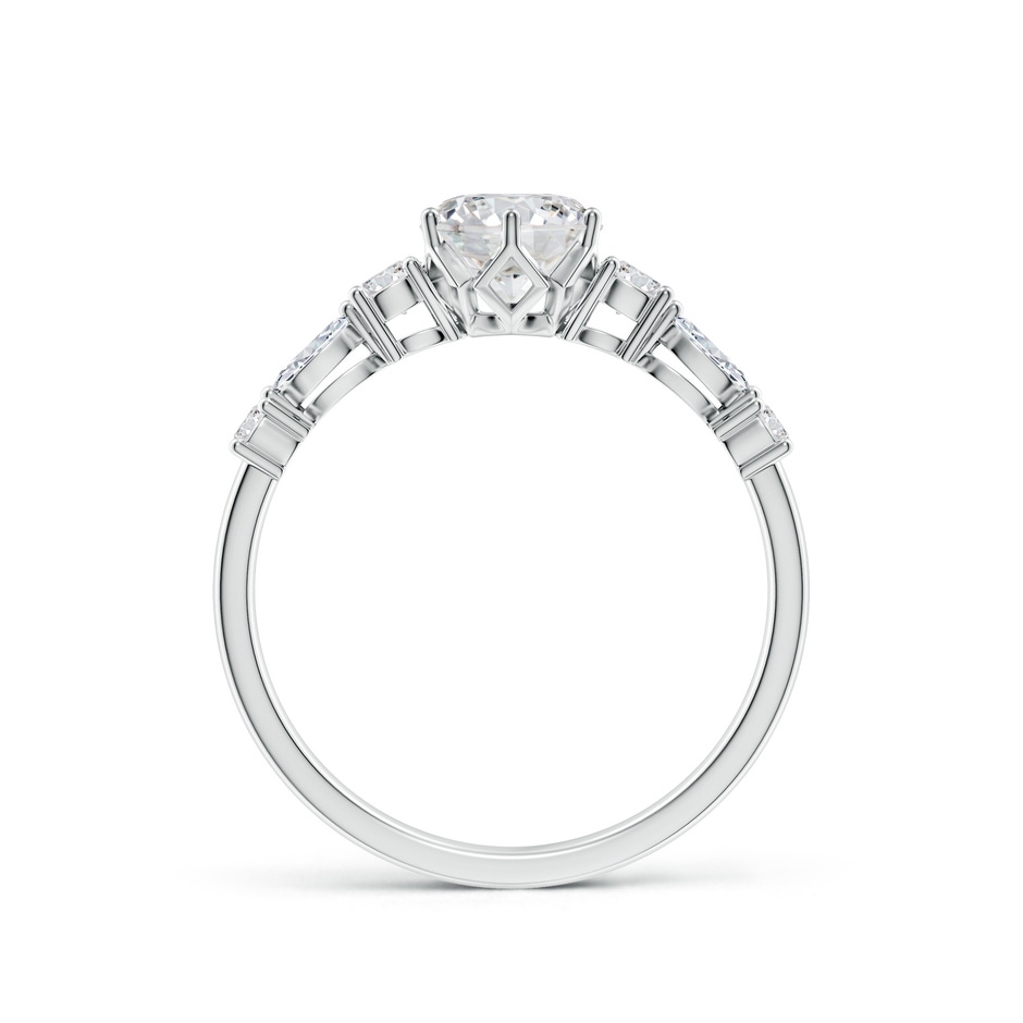 5.9mm HSI2 Classic Round Diamond Side Stone Engagement Ring in 18K White Gold side 199