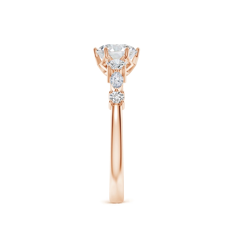 5.9mm HSI2 Classic Round Diamond Side Stone Engagement Ring in Rose Gold side 299