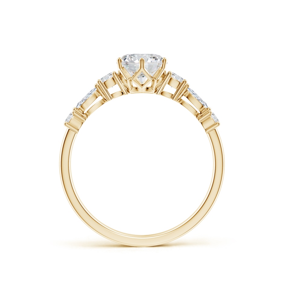 5.9mm HSI2 Classic Round Diamond Side Stone Engagement Ring in Yellow Gold side 199