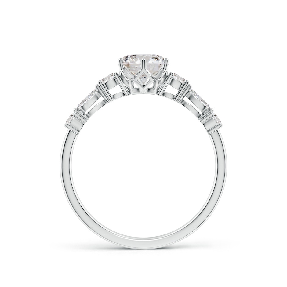 5.9mm IJI1I2 Classic Round Diamond Side Stone Engagement Ring in White Gold side 199