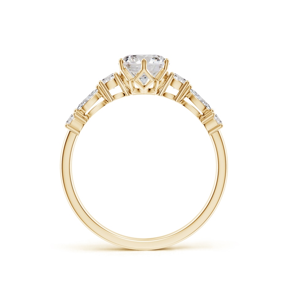5.9mm IJI1I2 Classic Round Diamond Side Stone Engagement Ring in Yellow Gold side 199