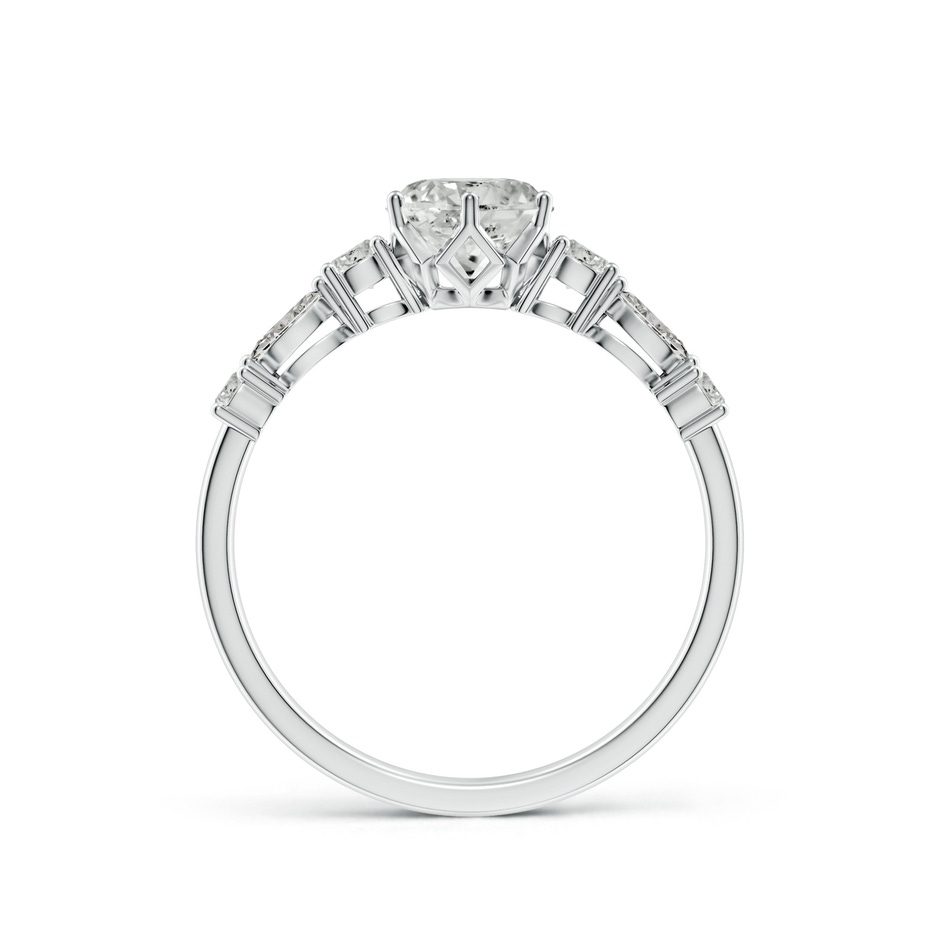 5.9mm KI3 Classic Round Diamond Side Stone Engagement Ring in P950 Platinum side 199