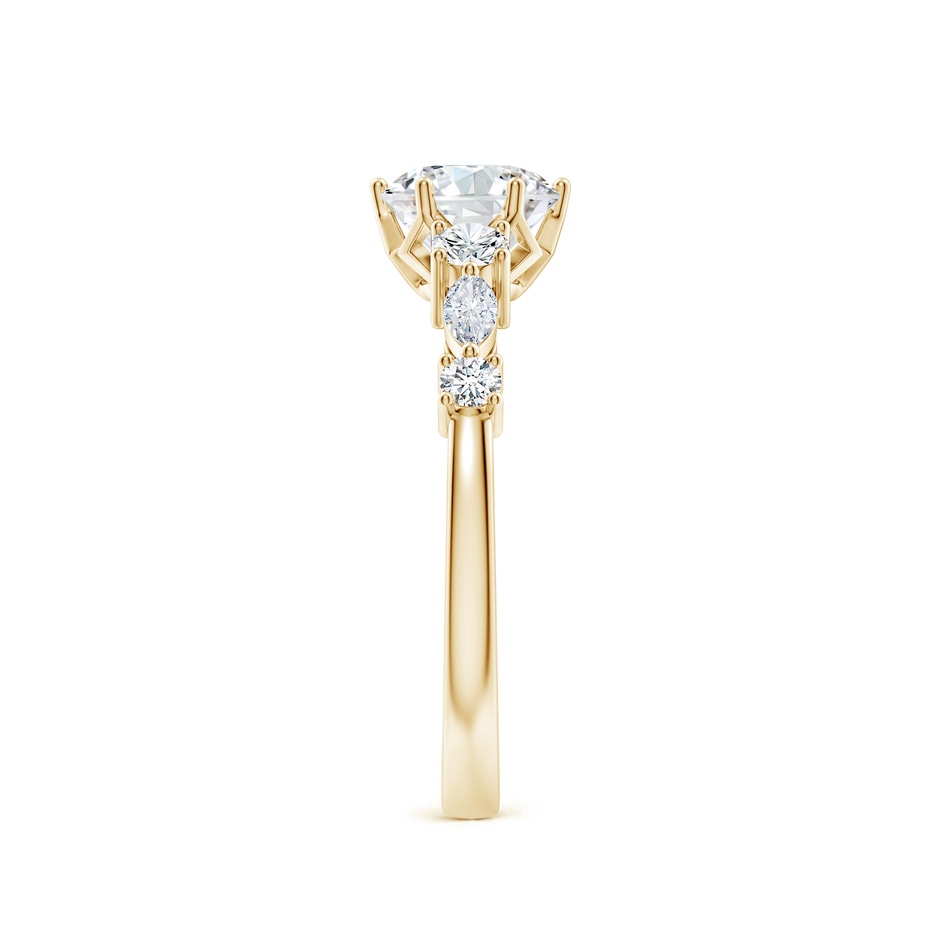 6.4mm GVS2 Classic Round Diamond Side Stone Engagement Ring in Yellow Gold side 299