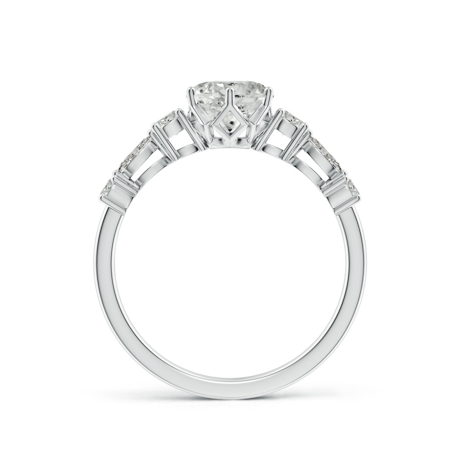 6.4mm KI3 Classic Round Diamond Side Stone Engagement Ring in P950 Platinum side 199