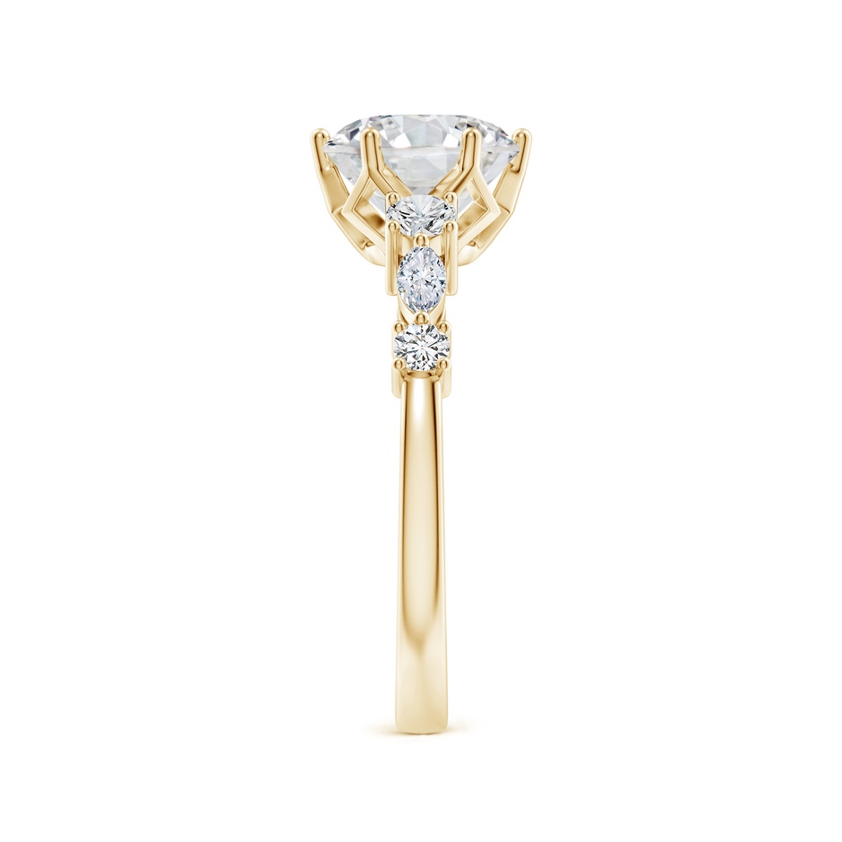 8mm HSI2 Classic Round Diamond Side Stone Engagement Ring in Yellow Gold side 299