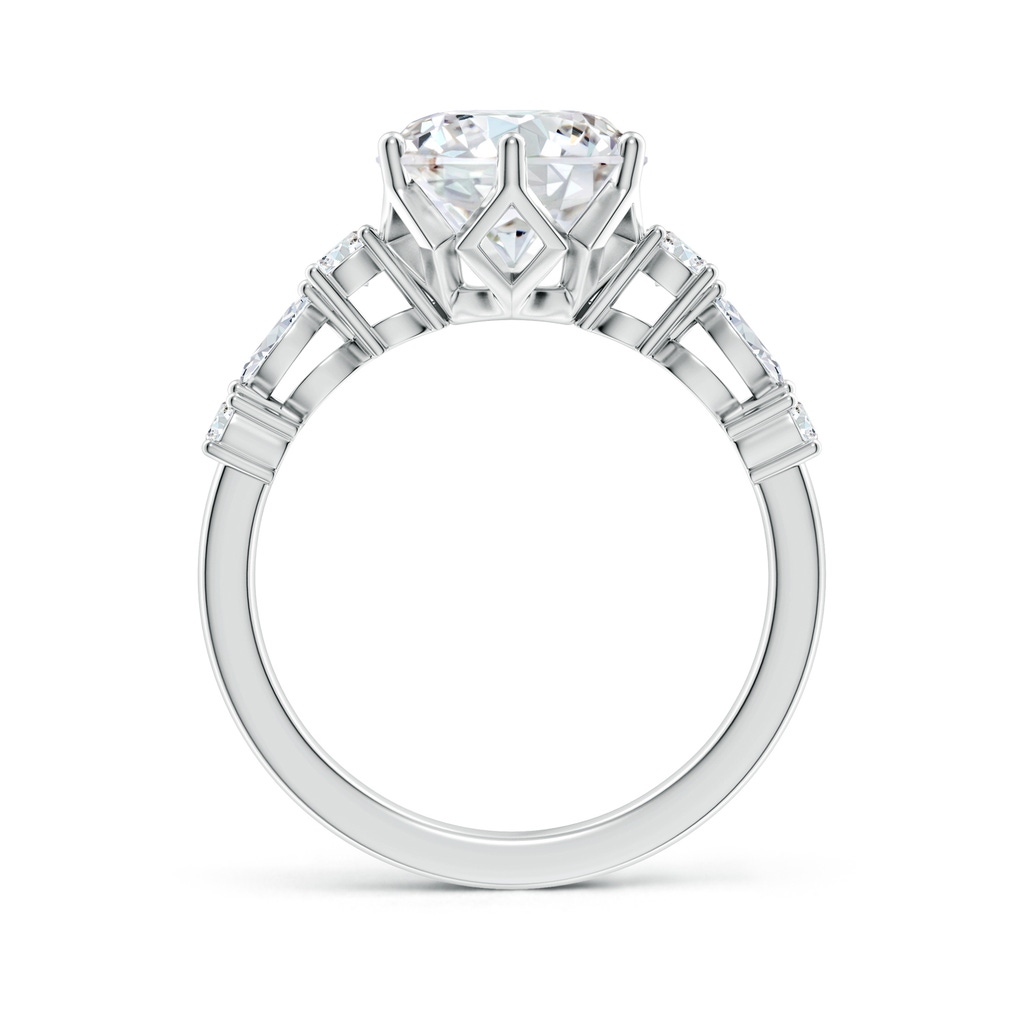 9.2mm GVS2 Classic Round Diamond Side Stone Engagement Ring in P950 Platinum - side 199