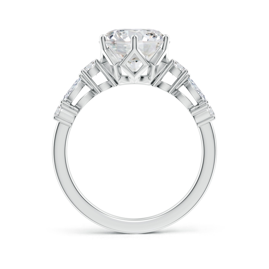 9.2mm HSI2 Classic Round Diamond Side Stone Engagement Ring in P950 Platinum side 199