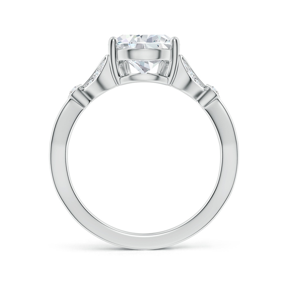 10x8mm GVS2 Nature-Inspired Pear Diamond Engagement Ring with Leaf Motifs in P950 Platinum side 199