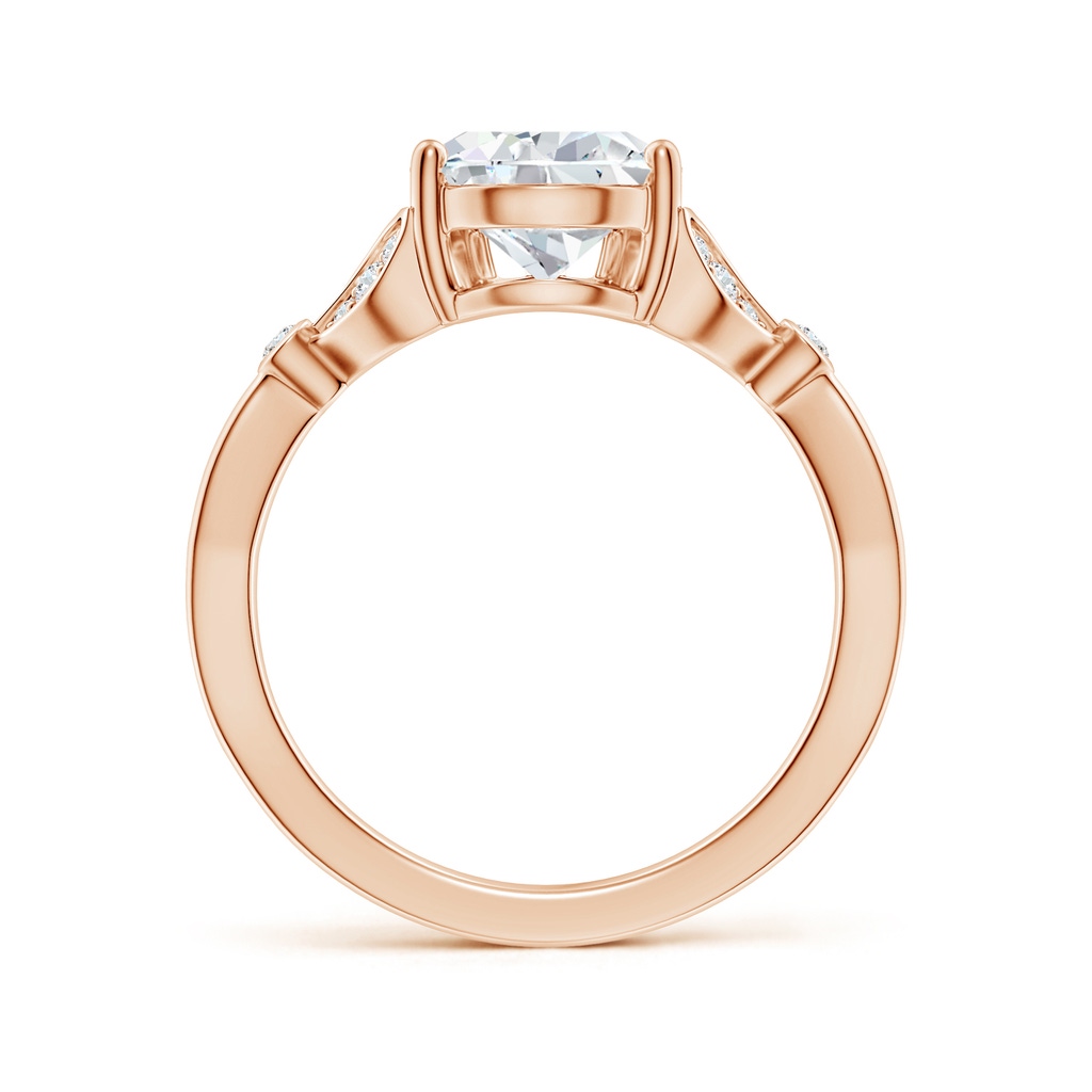 10x8mm GVS2 Nature-Inspired Pear Diamond Engagement Ring with Leaf Motifs in Rose Gold - side 199