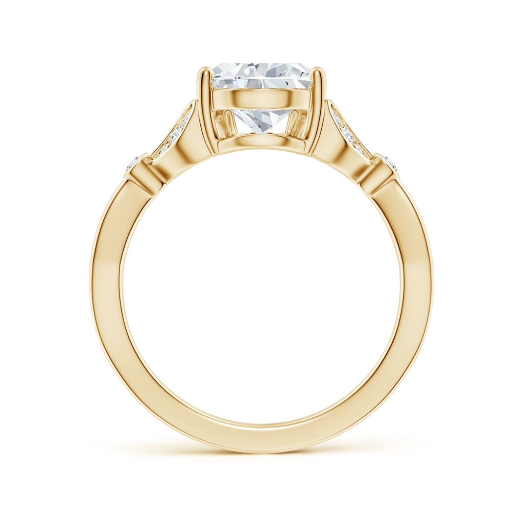 10x8mm GVS2 Nature-Inspired Pear Diamond Engagement Ring with Leaf Motifs in Yellow Gold - side 199