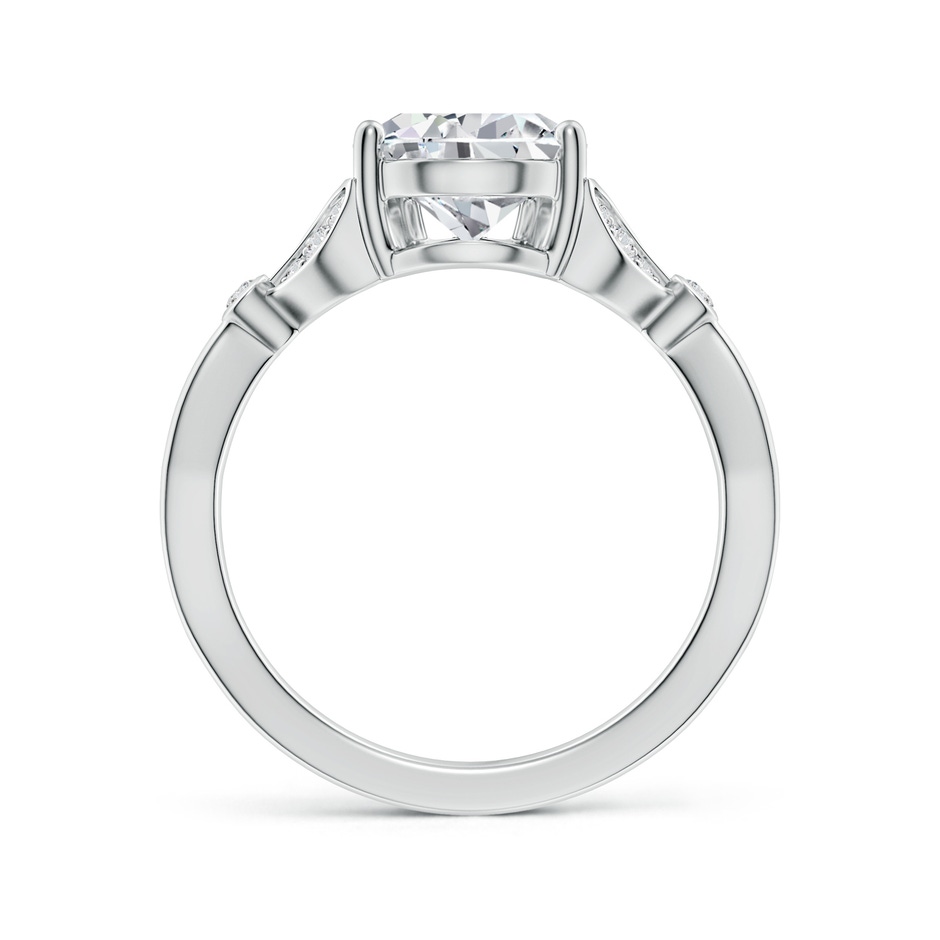 10x8mm HSI2 Nature-Inspired Pear Diamond Engagement Ring with Leaf Motifs in P950 Platinum side 199