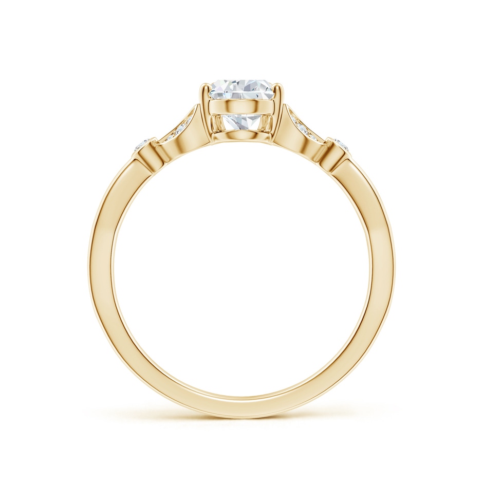 7x5mm GVS2 Nature-Inspired Pear Diamond Engagement Ring with Leaf Motifs in Yellow Gold side 199
