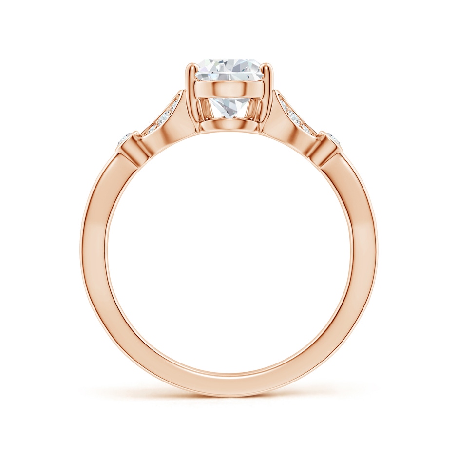 9.5x6mm GVS2 Nature-Inspired Pear Diamond Engagement Ring with Leaf Motifs in 18K Rose Gold side 199
